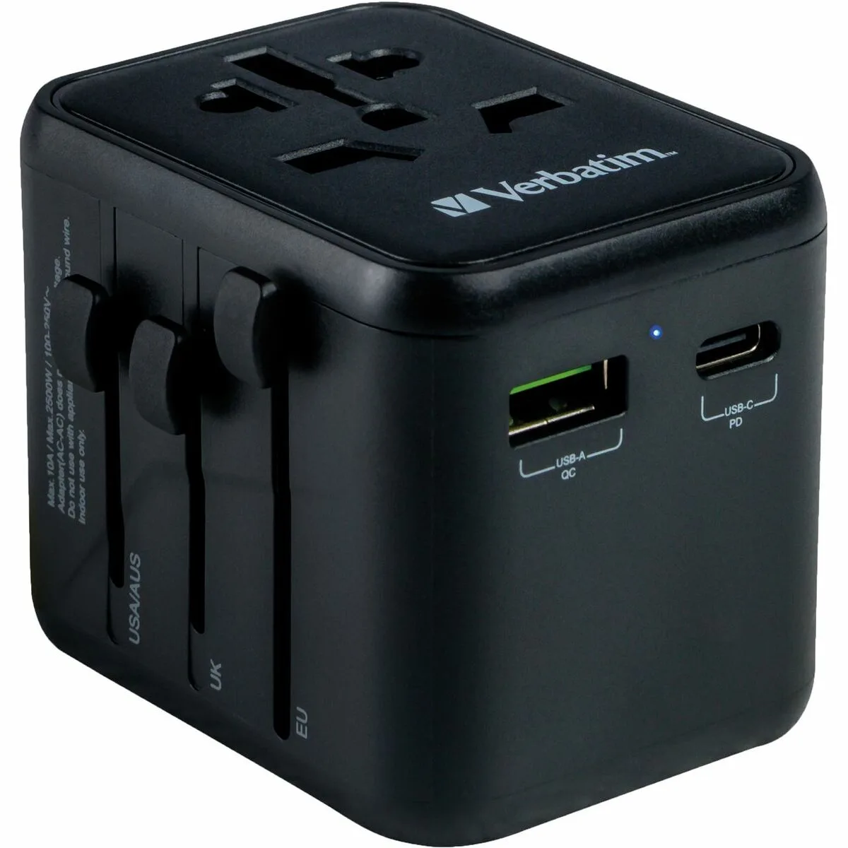 ADAPTADOR DE ENCHUFE UNIVERSAL DE VIAJE VERBATIM UTA-02