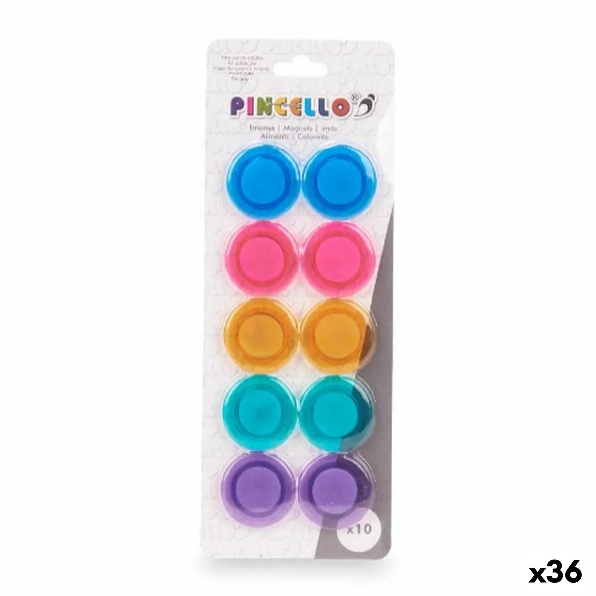 IMANES PINCELLO 405 MEDIANO MULTICOLOR (36 UNIDADES)