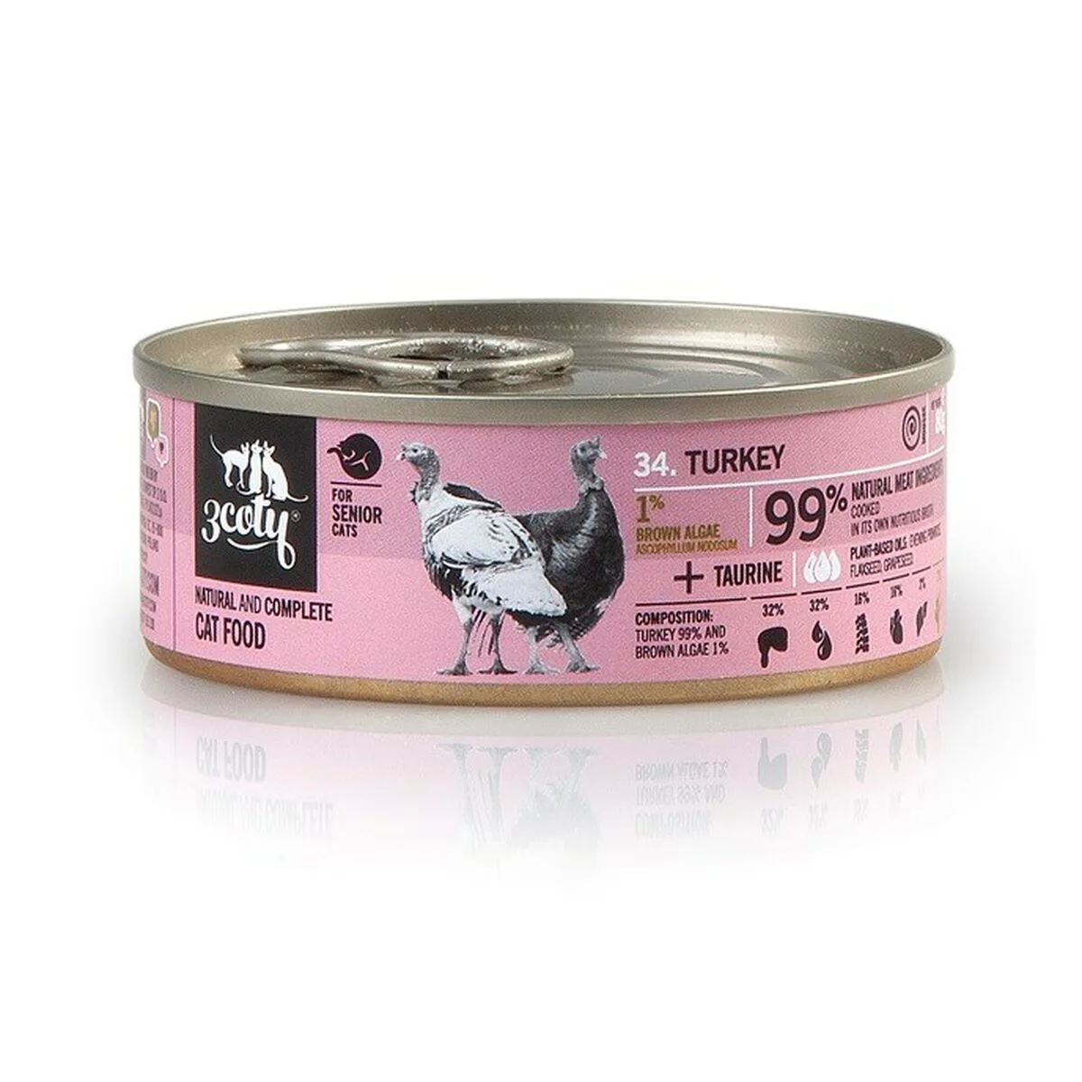 COMIDA PARA GATO 3COTY PAVO 80 G