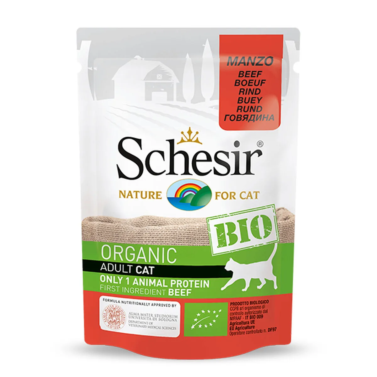 COMIDA PARA GATO AGRAS PET FOODS SCHESIR CARNE DE VACUNO 85 G