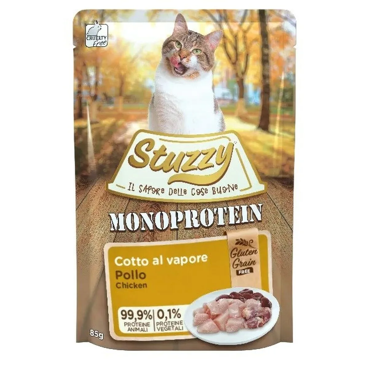 COMIDA PARA GATO AGRAS PET FOODS STUZZY MONOPROTEIN CHICKEN POLLO 85 G