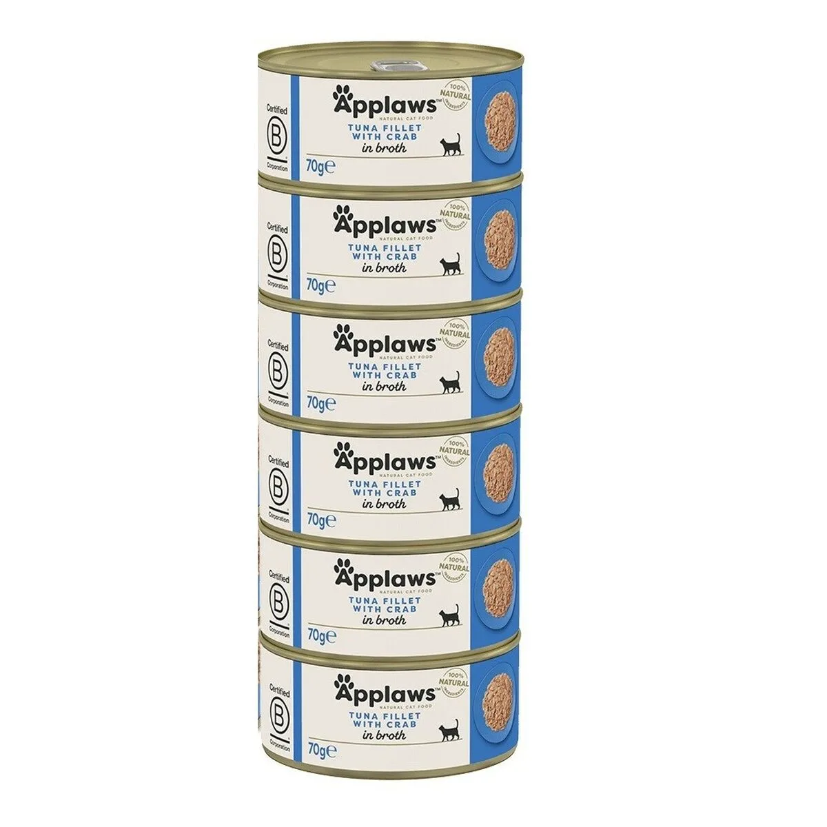 COMIDA PARA GATO APPLAWS TUNA FILLET WITH CRAB IN BROTH PESCADO