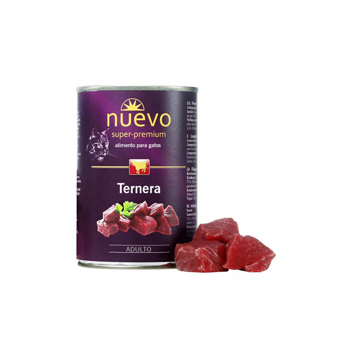 COMIDA PARA GATO NUEVO TERNERA 2 KG 400 GR