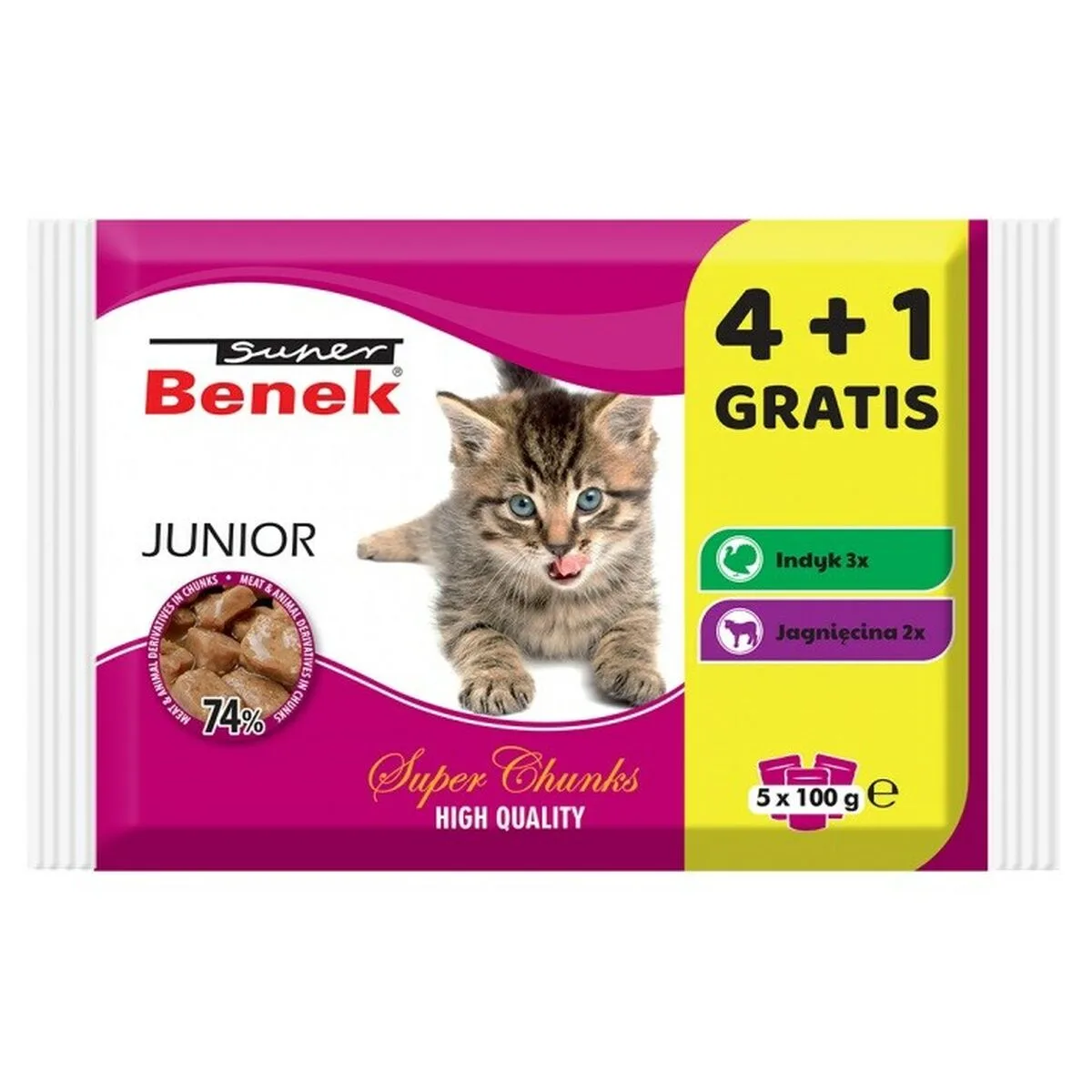 COMIDA PARA GATO SUPER BENEK JUNIOR PAVO CORDERO