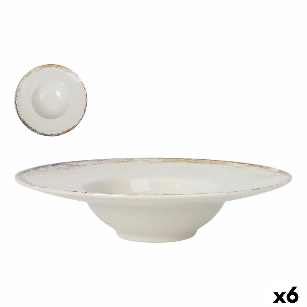 PLATO PARA PASTA LA MEDITERRÁNEA ALBUS Ø 28 CM (6 UNIDADES)