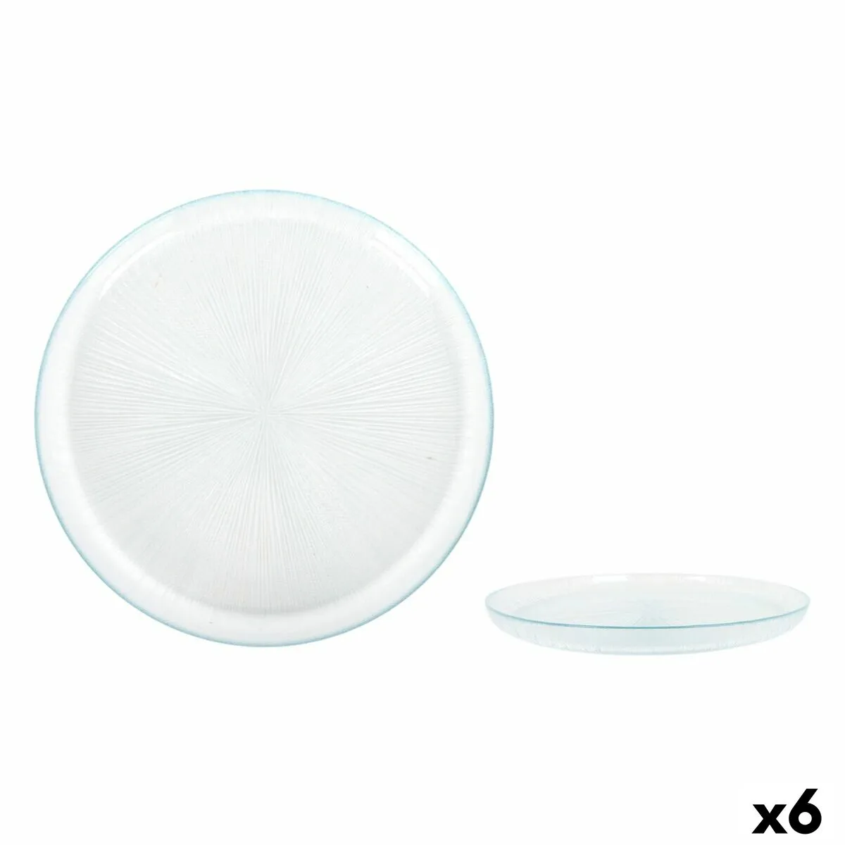 PLATO LLANO LA MEDITERRÁNEA VENEZIA VIDRIO Ø 25 CM Ø 25 X 2 CM (6 UNIDADES)