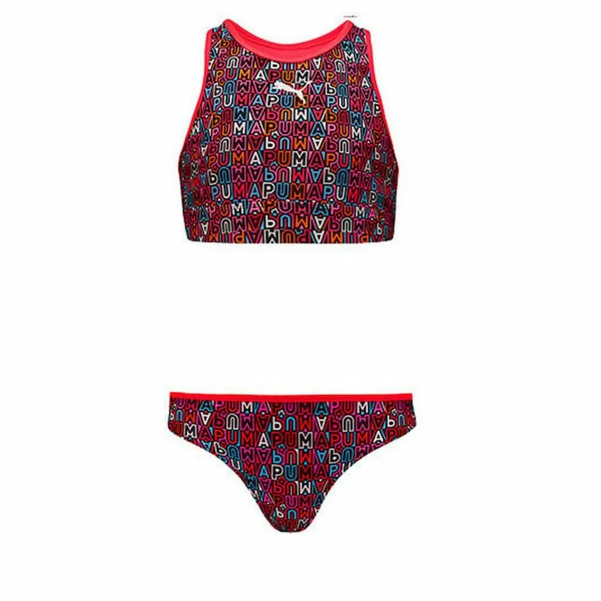 BIKINI-BRAGA PARA NIÑAS PUMA PRINTED SET ROJO