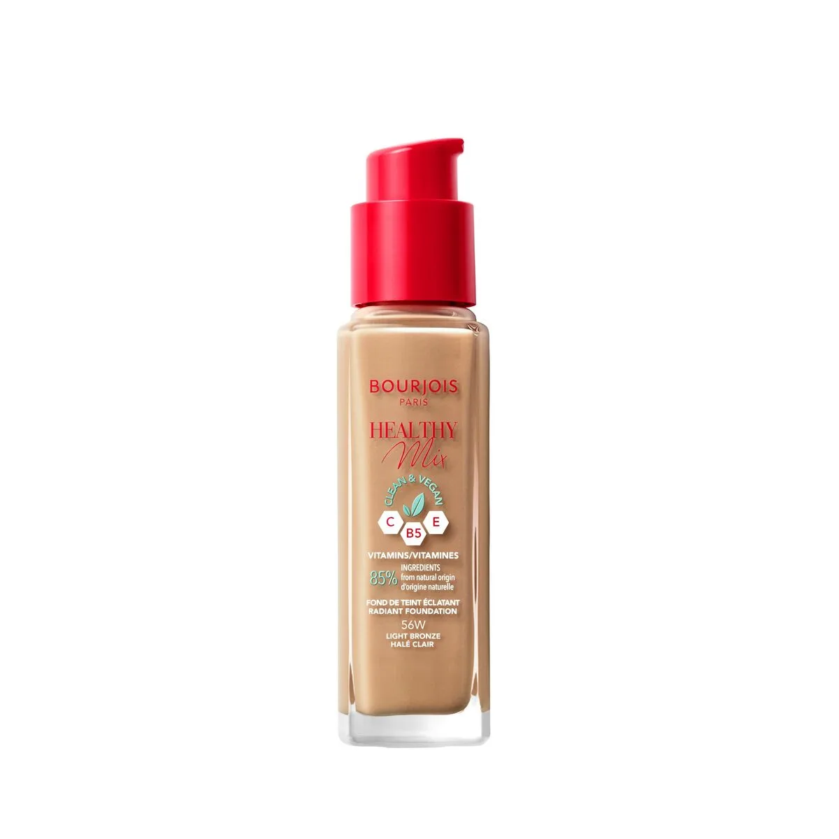 BASE DE MAQUILLAJE FLUIDA BOURJOIS HEALTHY MIX 56-LIGHT BRONZE (30 ML)