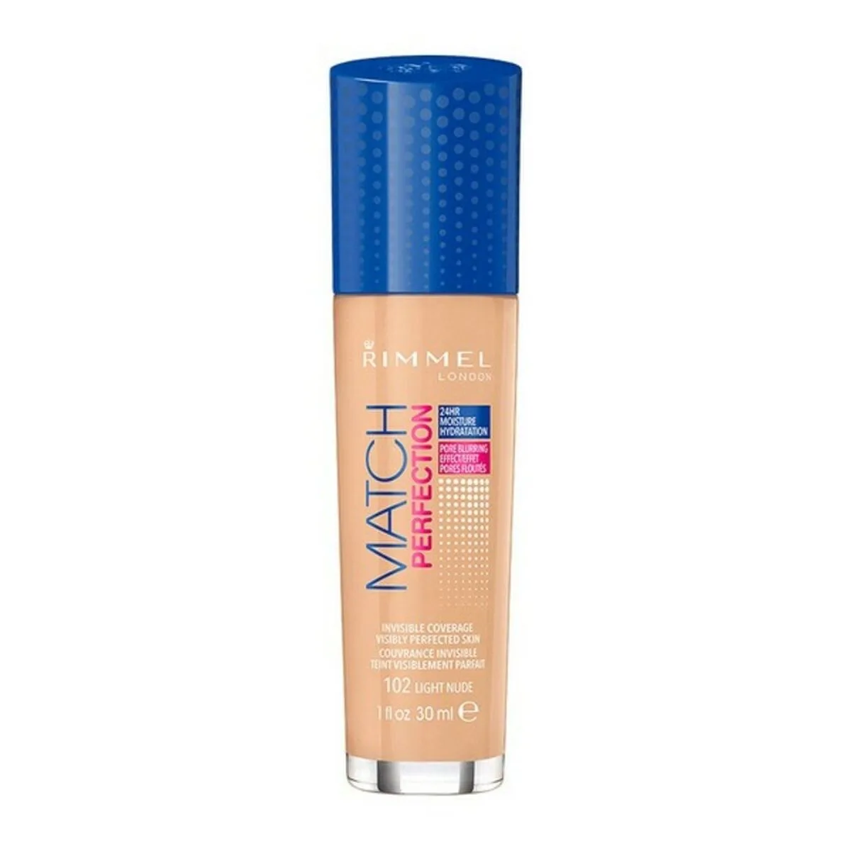 BASE DE MAQUILLAJE FLUIDA MATCH PERFECTION RIMMEL LONDON (30 ML)