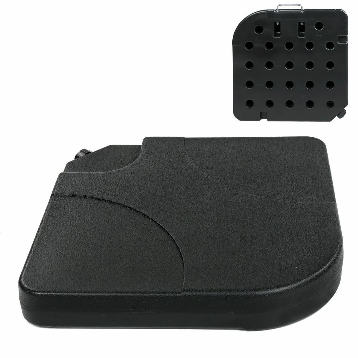 BASE PARA SOMBRILLA 50 X 50 X 7,5 CM NEGRO POLIETILENO