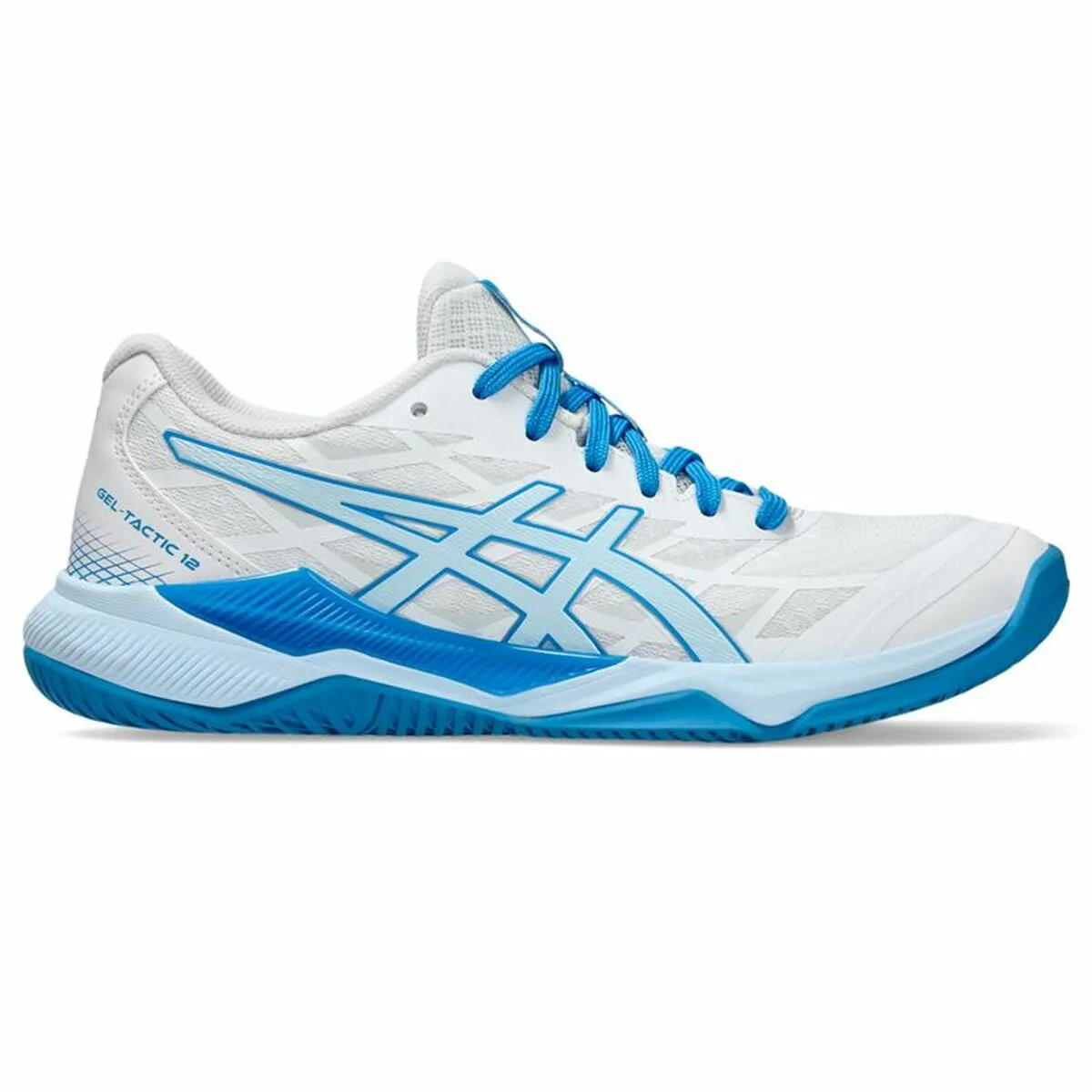 ZAPATILLAS DEPORTIVAS ASICS GEL-TACTIC 12 AZUL BLANCO MUJER BALONMANO