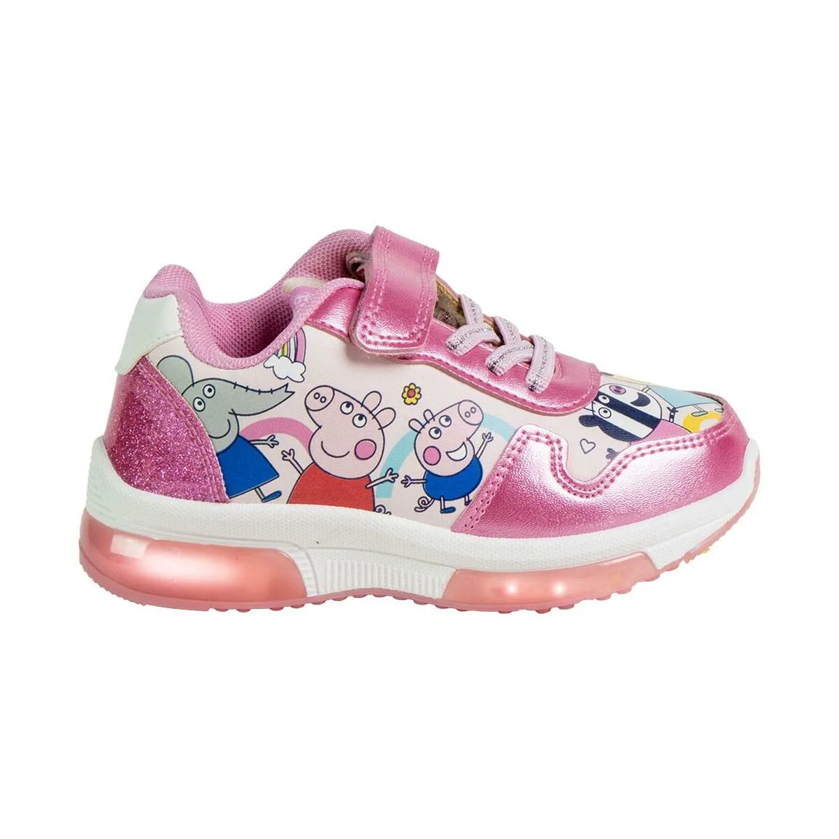 ZAPATILLAS CASUAL CON LED PEPPA PIG ROSA