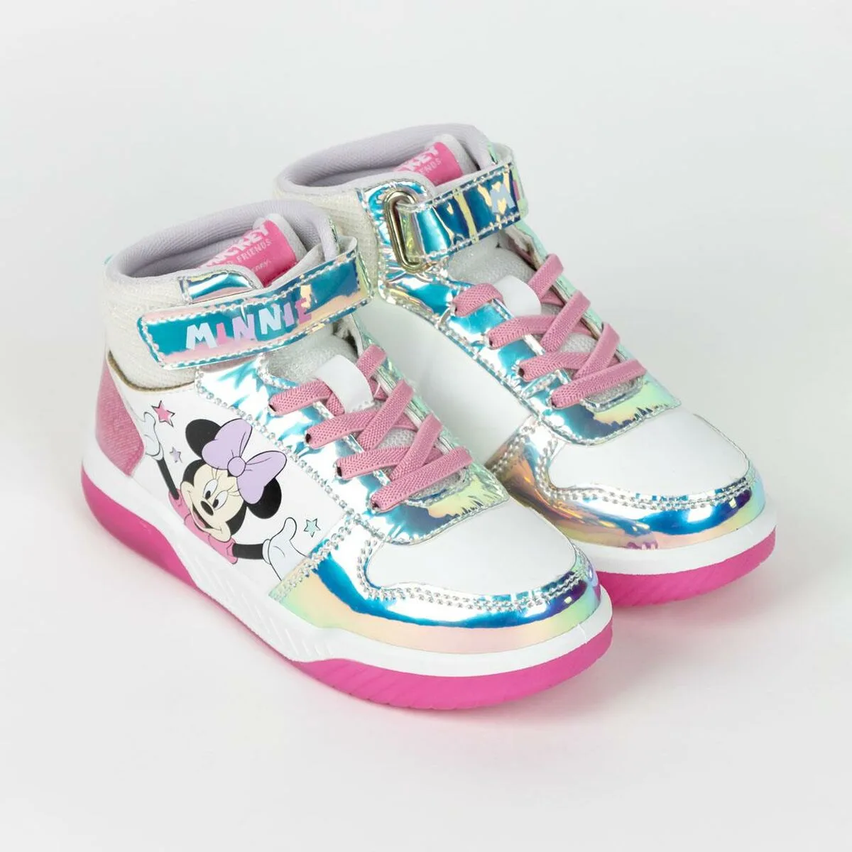 ZAPATILLAS DEPORTIVAS INFANTILES MINNIE MOUSE PLATEADO