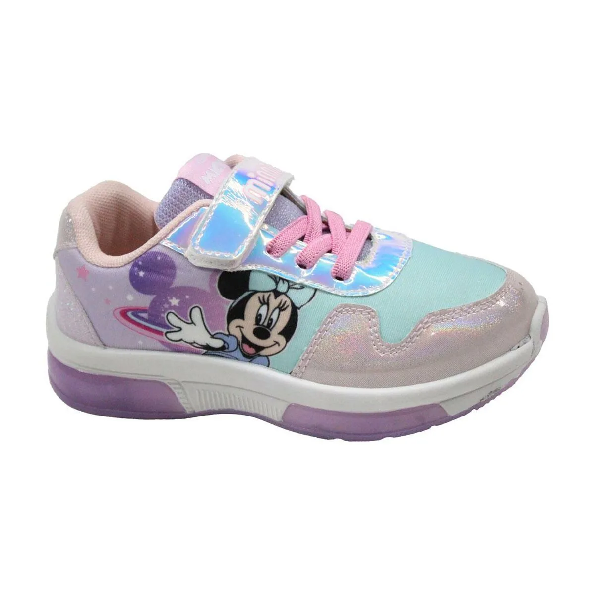 ZAPATILLAS DEPORTIVAS CON LED MINNIE MOUSE MULTICOLOR LUCES LED