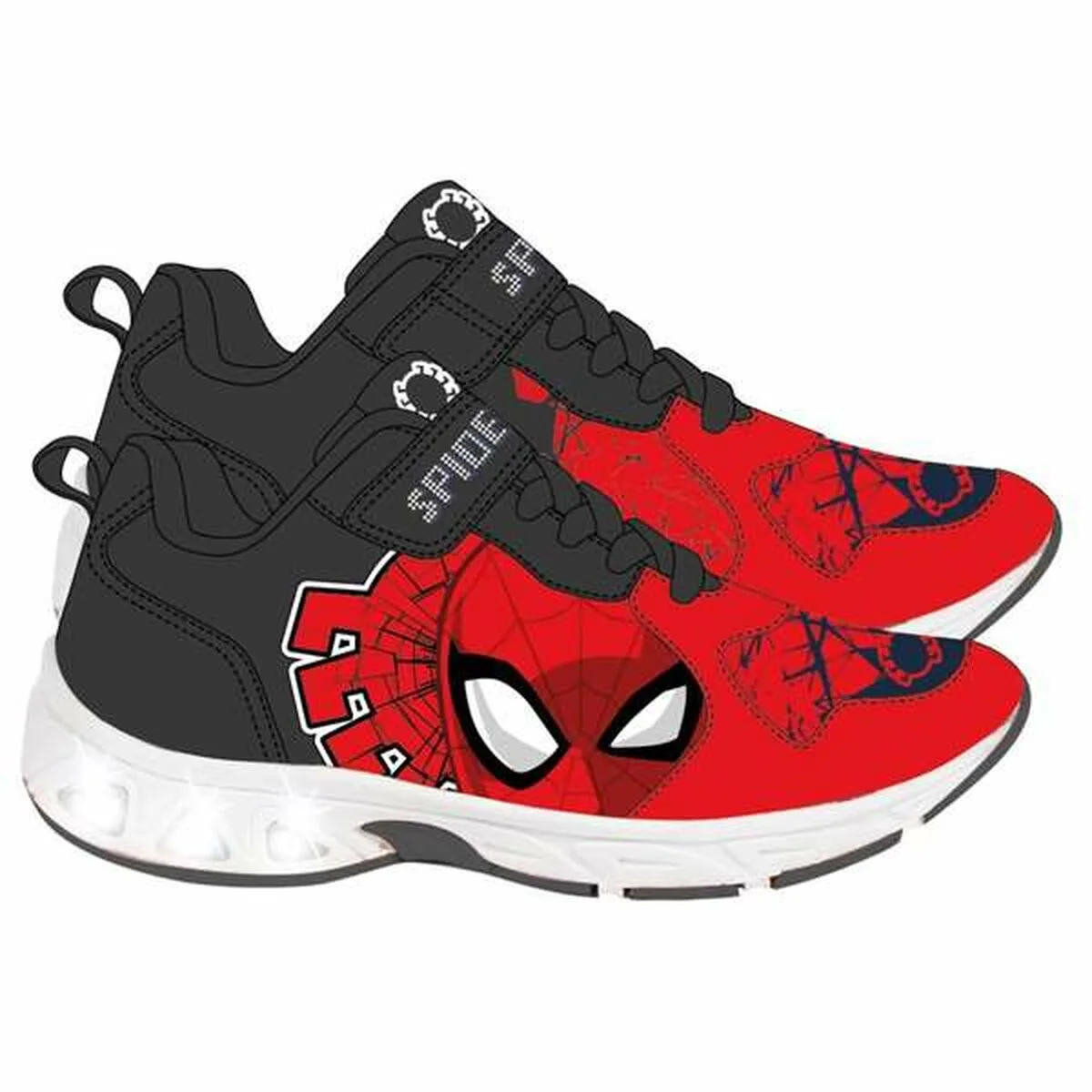 ZAPATILLAS DEPORTIVAS CON LED SPIDER-MAN