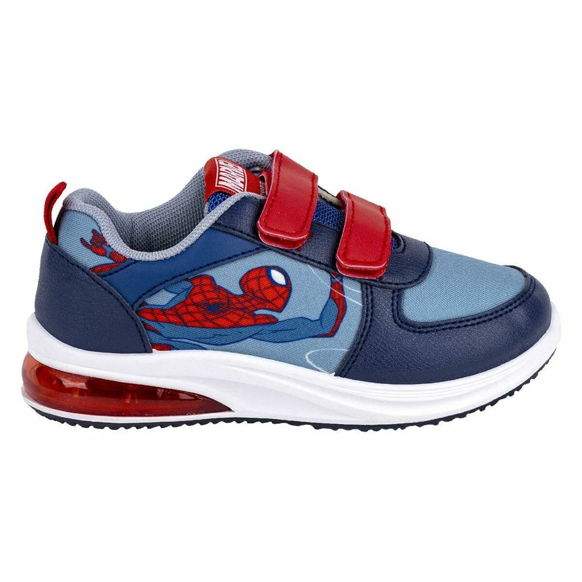 ZAPATILLAS DEPORTIVAS CON LED SPIDER-MAN VELCRO AZUL
