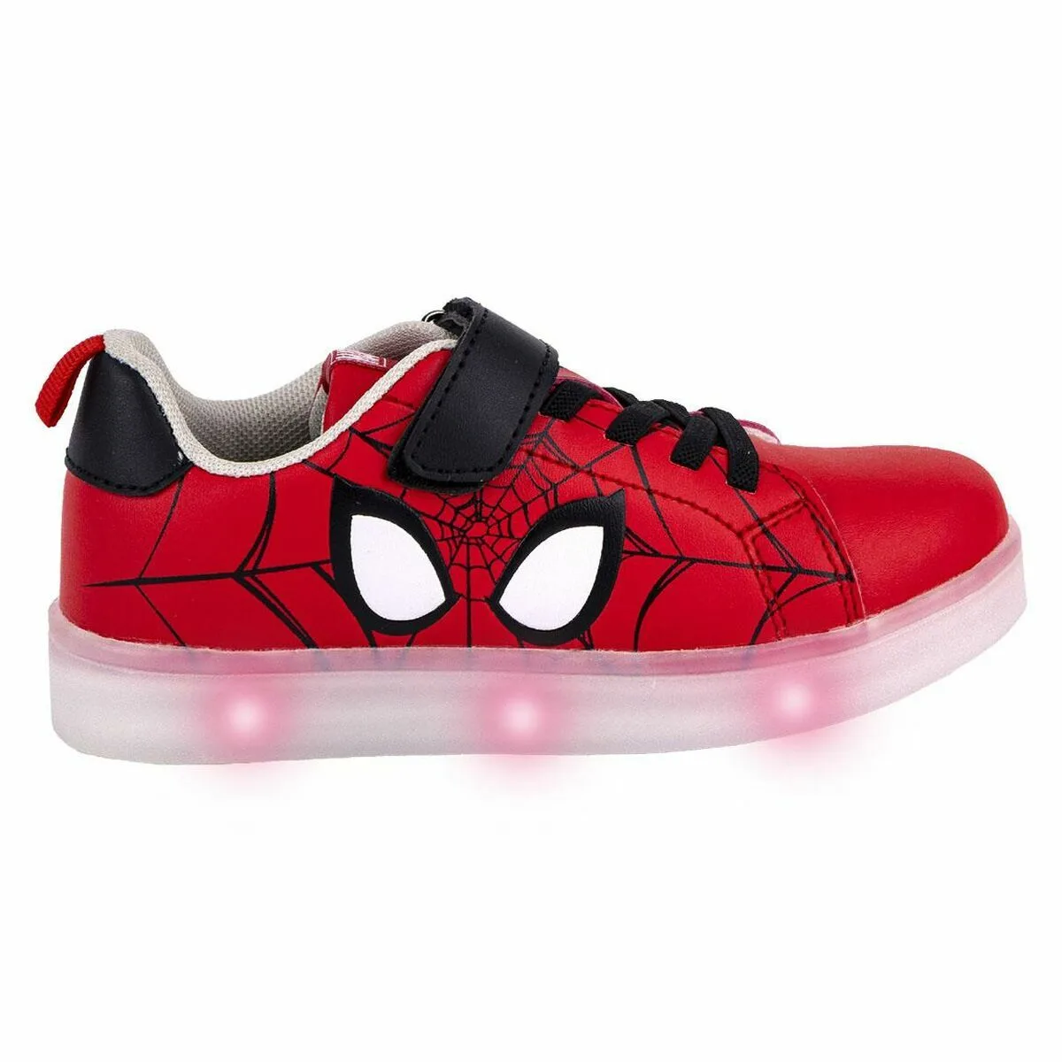 ZAPATILLAS DEPORTIVAS CON LED SPIDER-MAN VELCRO ROJO