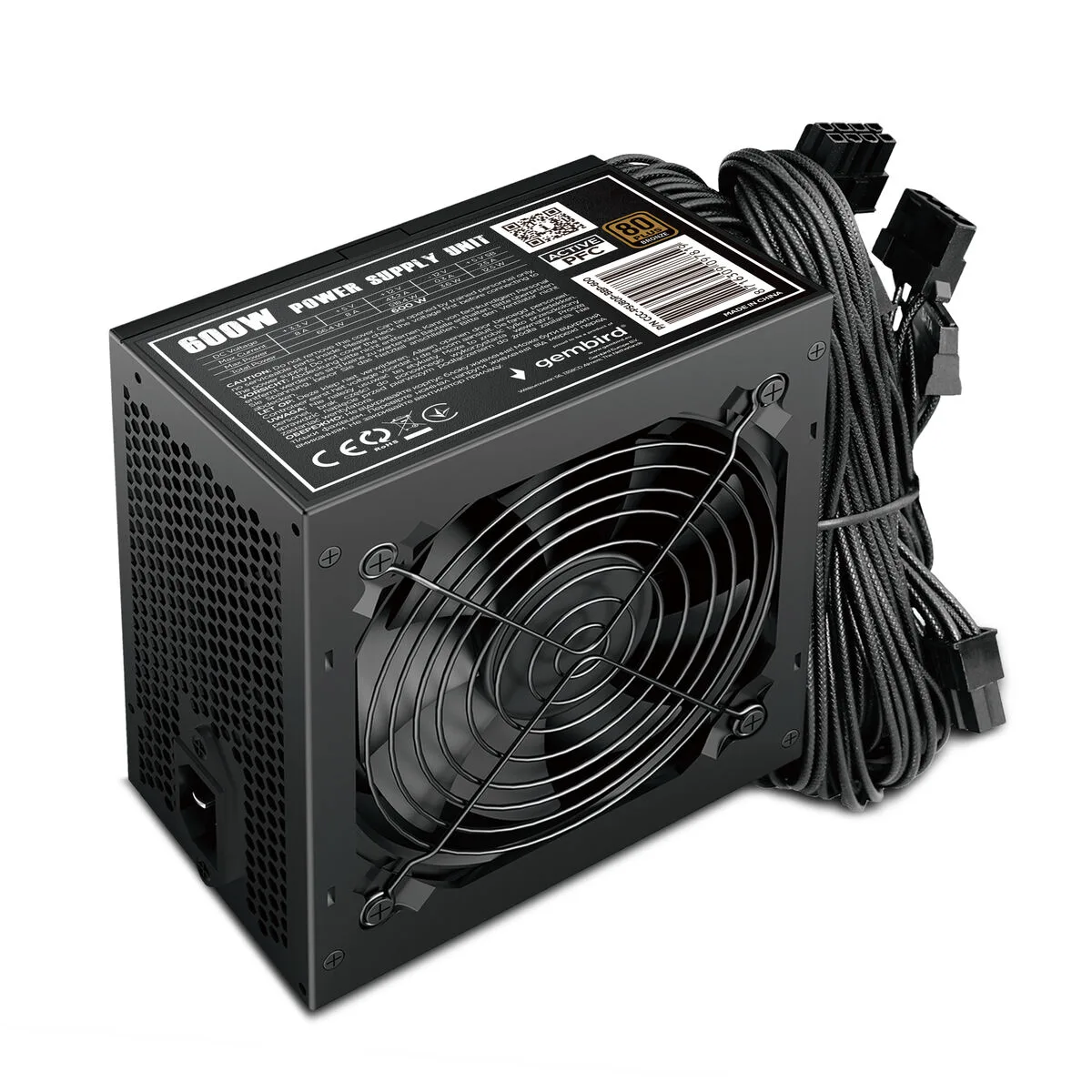 FUENTE DE ALIMENTACIÓN GEMBIRD CCC-PSU80P-BBP-600 600 W 80 PLUS BRONZE