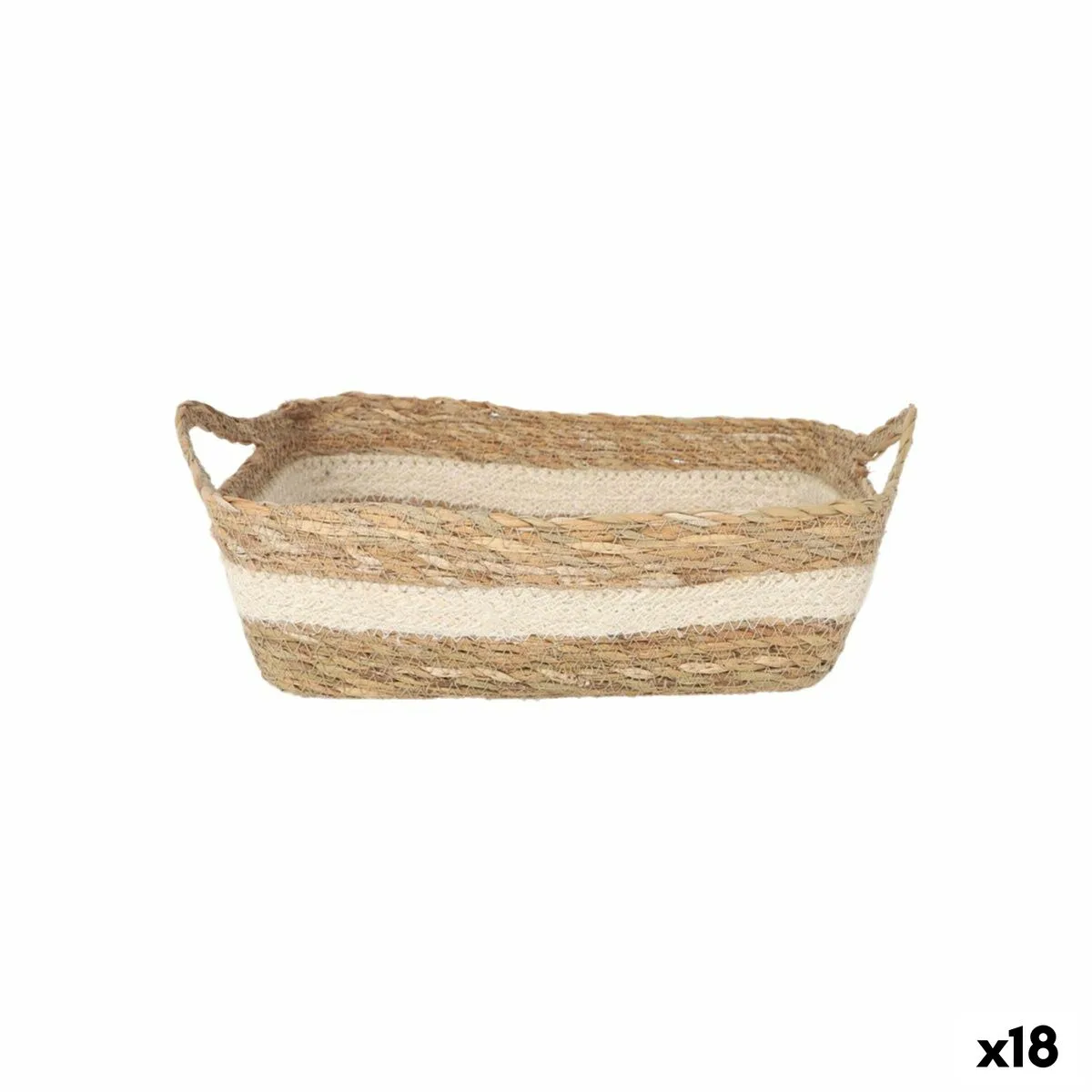 CAJA DE ALMACENAJE PRIVILEGE MIMBRE 20 X 15 X 7 CM (18 UNIDADES)
