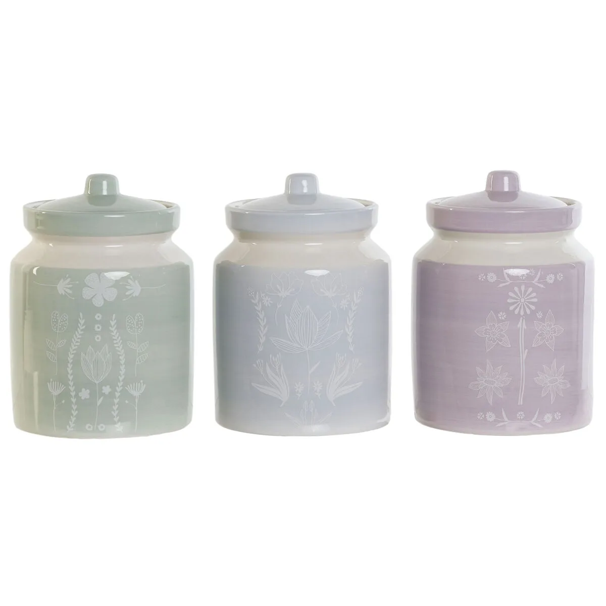 BOTE DKD HOME DECOR AZUL VERDE LILA DOLOMITA 12 X 12 X 16 CM (3 UNIDADES)