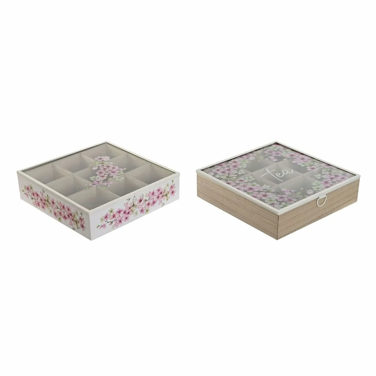 CAJA PARA INFUSIONES HOME ESPRIT MULTICOLOR 2 UNIDADES