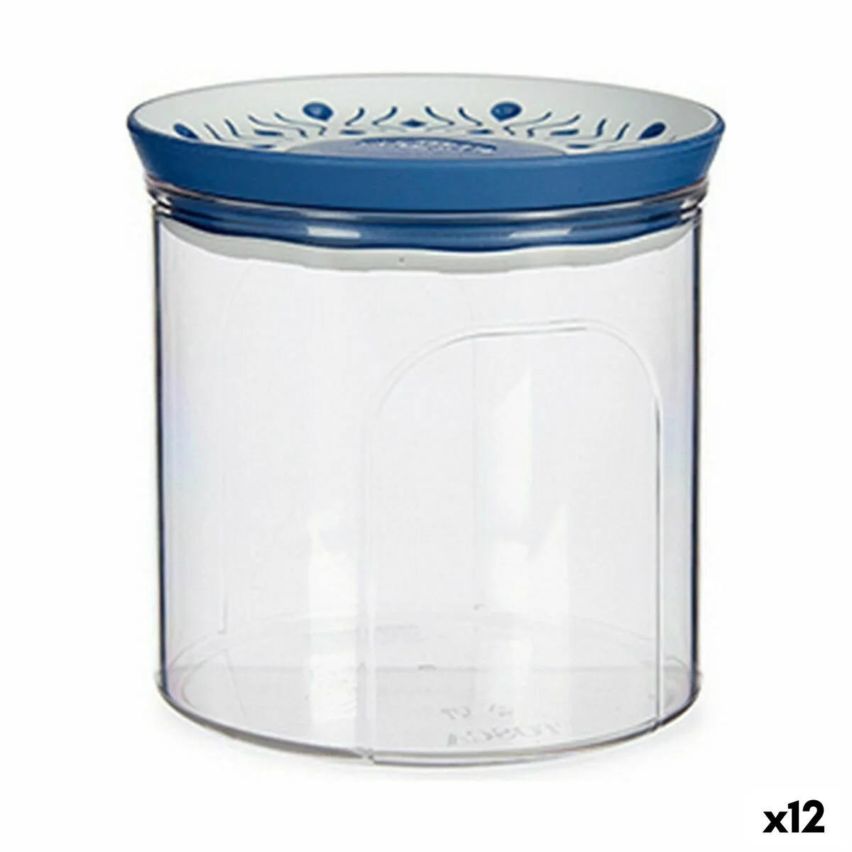 BOTE STEFANPLAST TOSCA HERMÉTICO AZUL PLÁSTICO 700 ML 11,7 X 11 X 11,7 CM (12 UNIDADES)