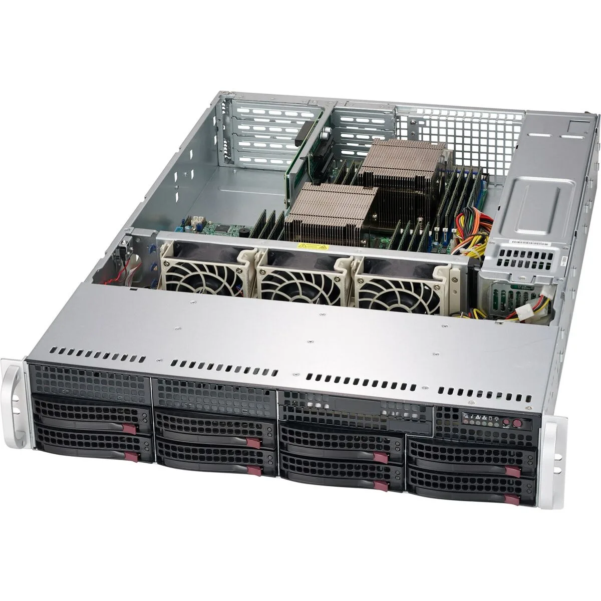 CAJA SEMITORRE ATX SUPERMICRO CSE-825TQC-R802WB NEGRO GRIS