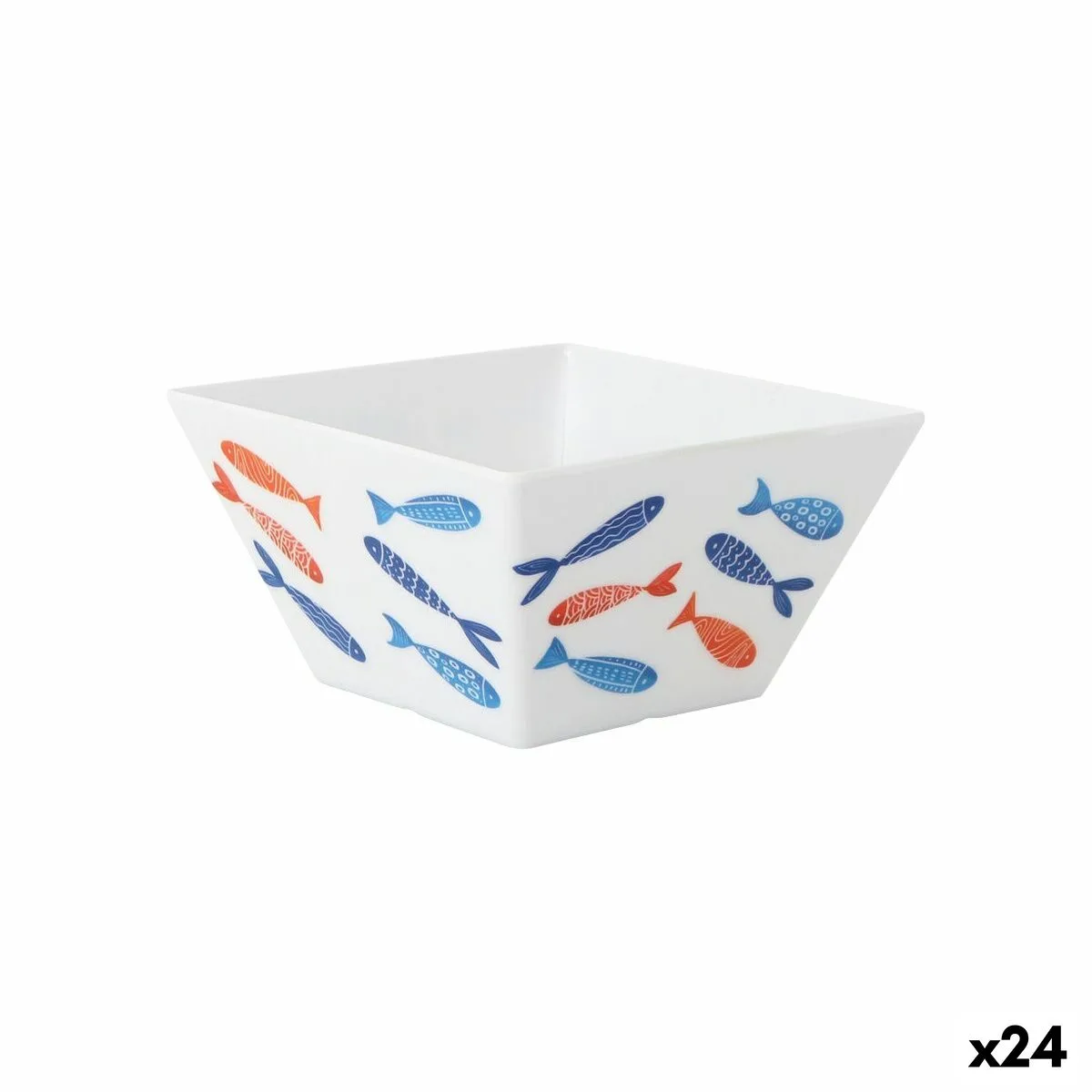 BOL PARA APERITIVOS LA MEDITERRÁNEA PECES 13 X 13 X 7 CM (24 UNIDADES)