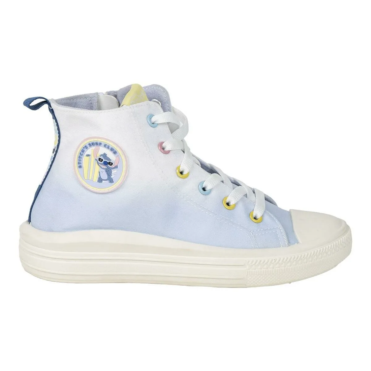 BOTAS CASUAL INFANTILES STITCH AZUL CLARO