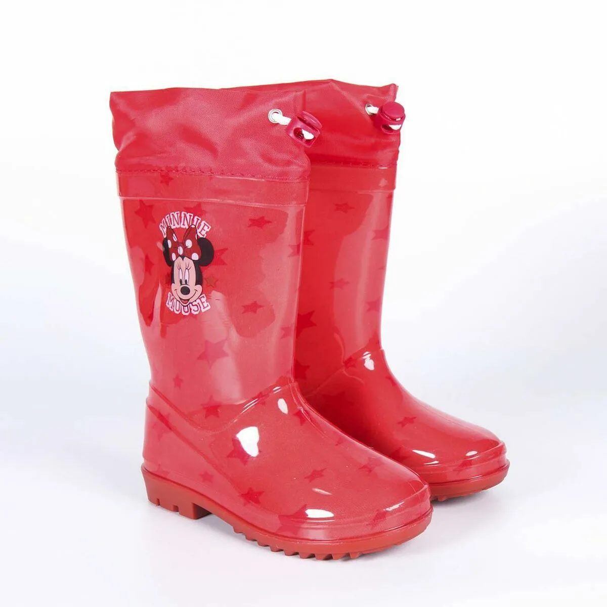 BOTAS DE AGUA INFANTILES MINNIE MOUSE ROJO