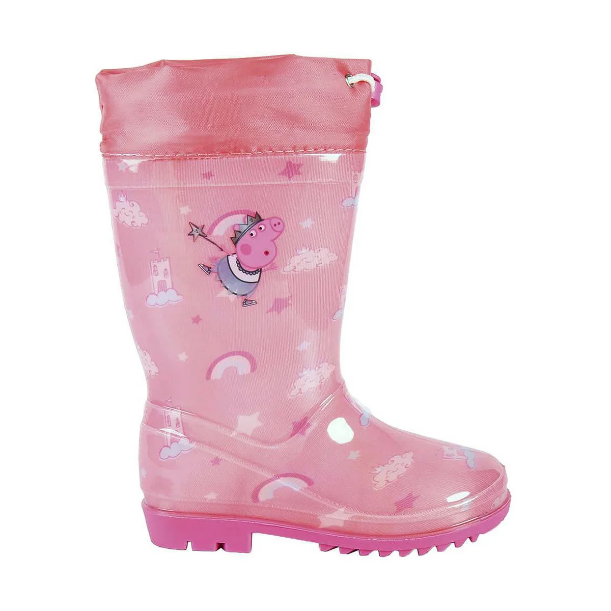 BOTAS DE AGUA INFANTILES PEPPA PIG ROSA
