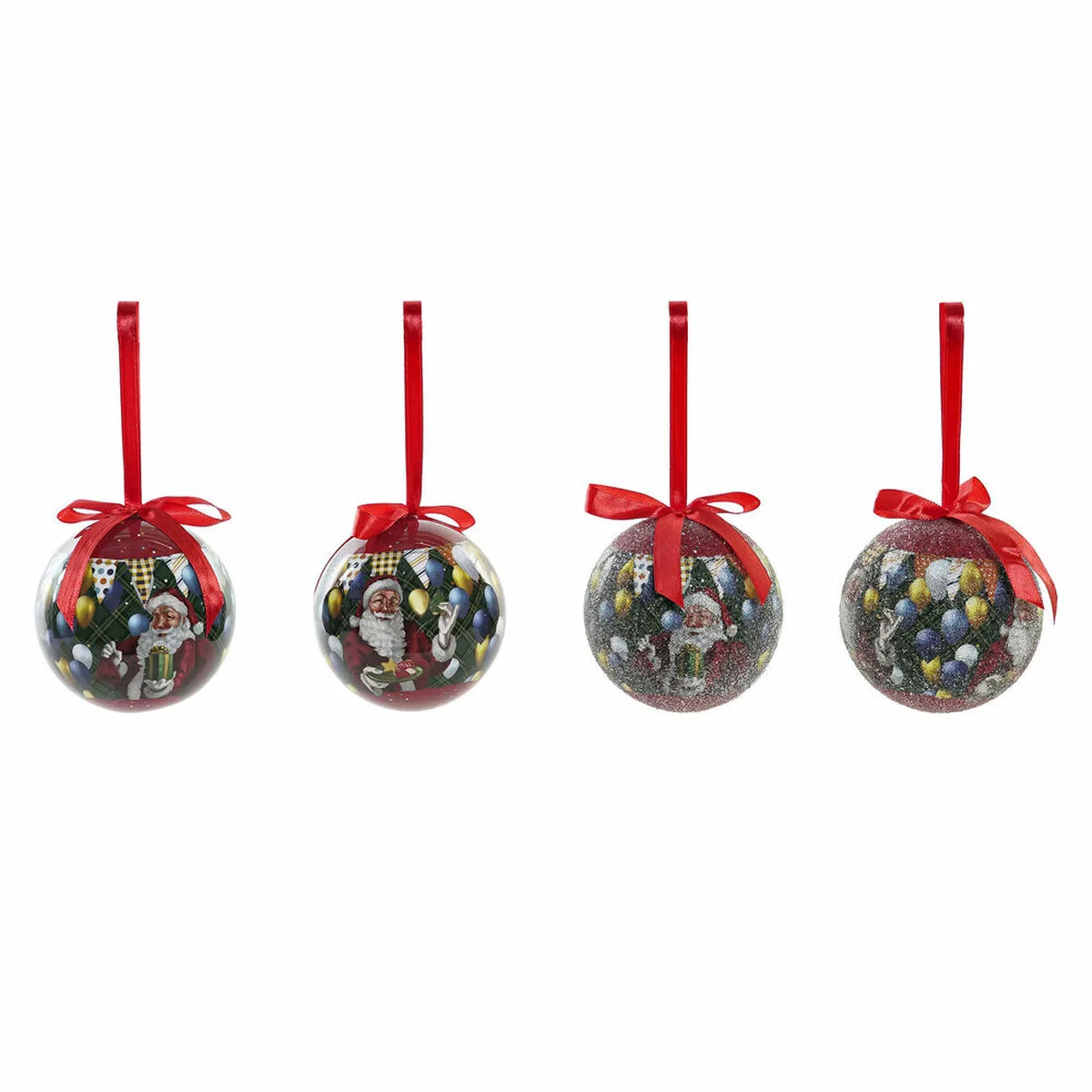 BOLAS DE NAVIDAD DKD HOME DECOR PAPÁ NOEL PVC (7 PCS) (7.5 X 7.5 X 12 CM)