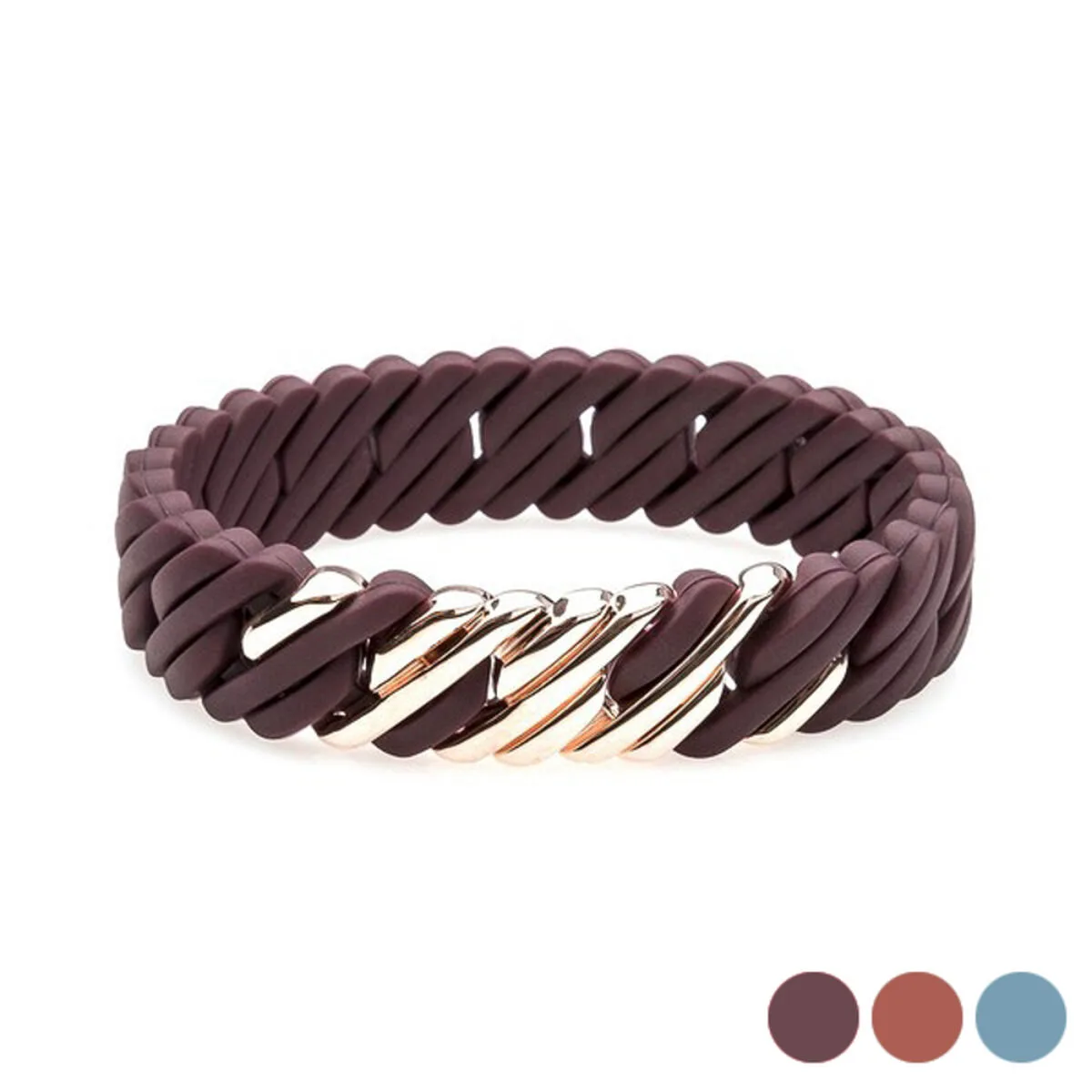 PULSERA MUJER THERUBZ SILICONA ACERO INOXIDABLE ACERO/SILICONA