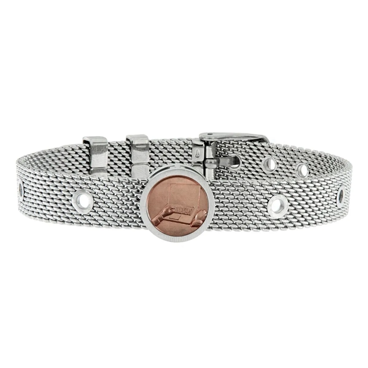 PULSERA HOMBRE TALENT JEWELS TJA-2-01-02-1-215 PLATEADO