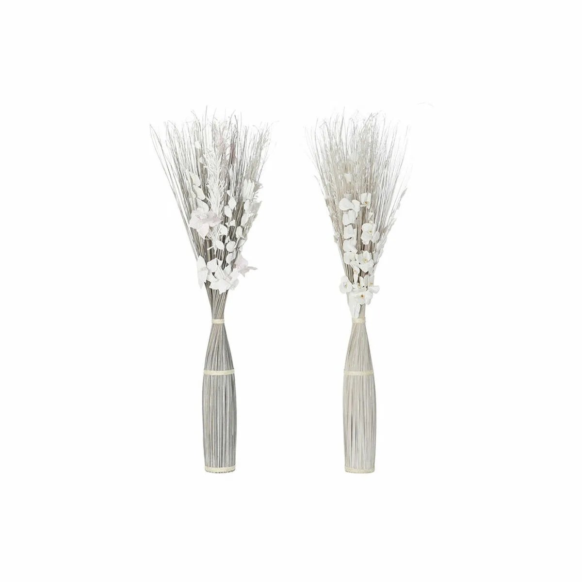 RAMO DKD HOME DECOR 8424001847440 FLORES GRIS BLANCO FLOR SECA (40 X 40 X 150 CM) (2 UNIDADES)