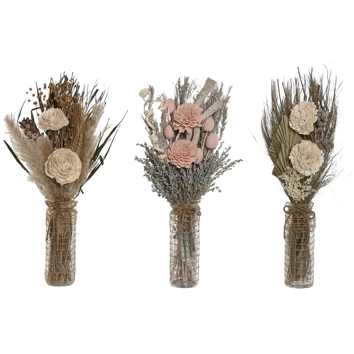 RAMO HOME ESPRIT MULTICOLOR NATURAL CRISTAL FLOR SECA 20 X 10 X 50 CM (3 UNIDADES)