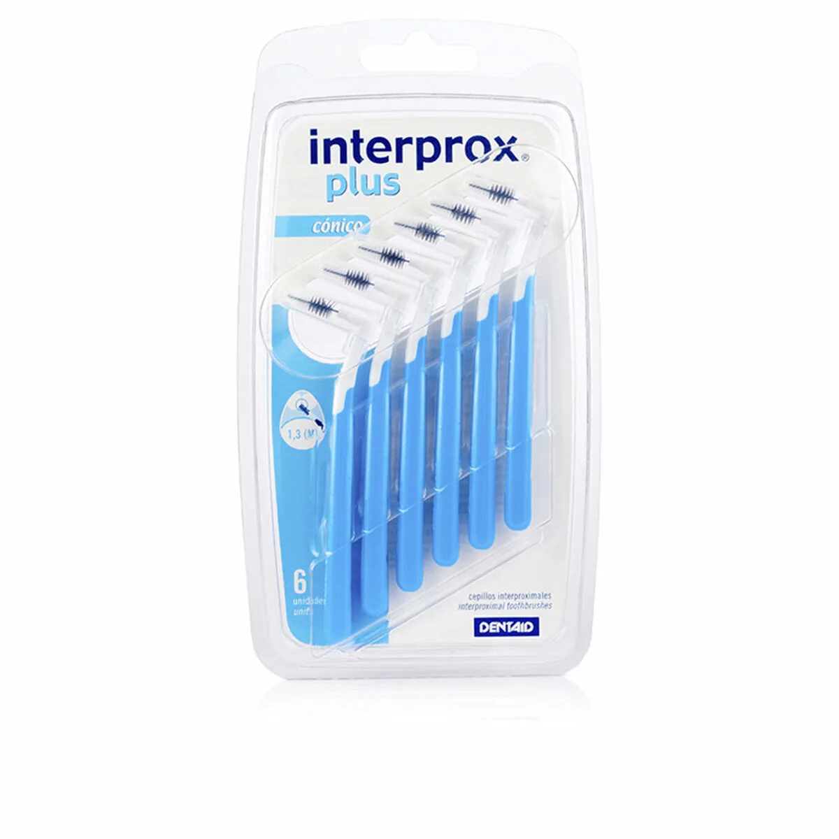 CEPILLOS INTERDENTALES INTERPROX PLUS CÓNICO 1,3 MM (6 UNIDADES)