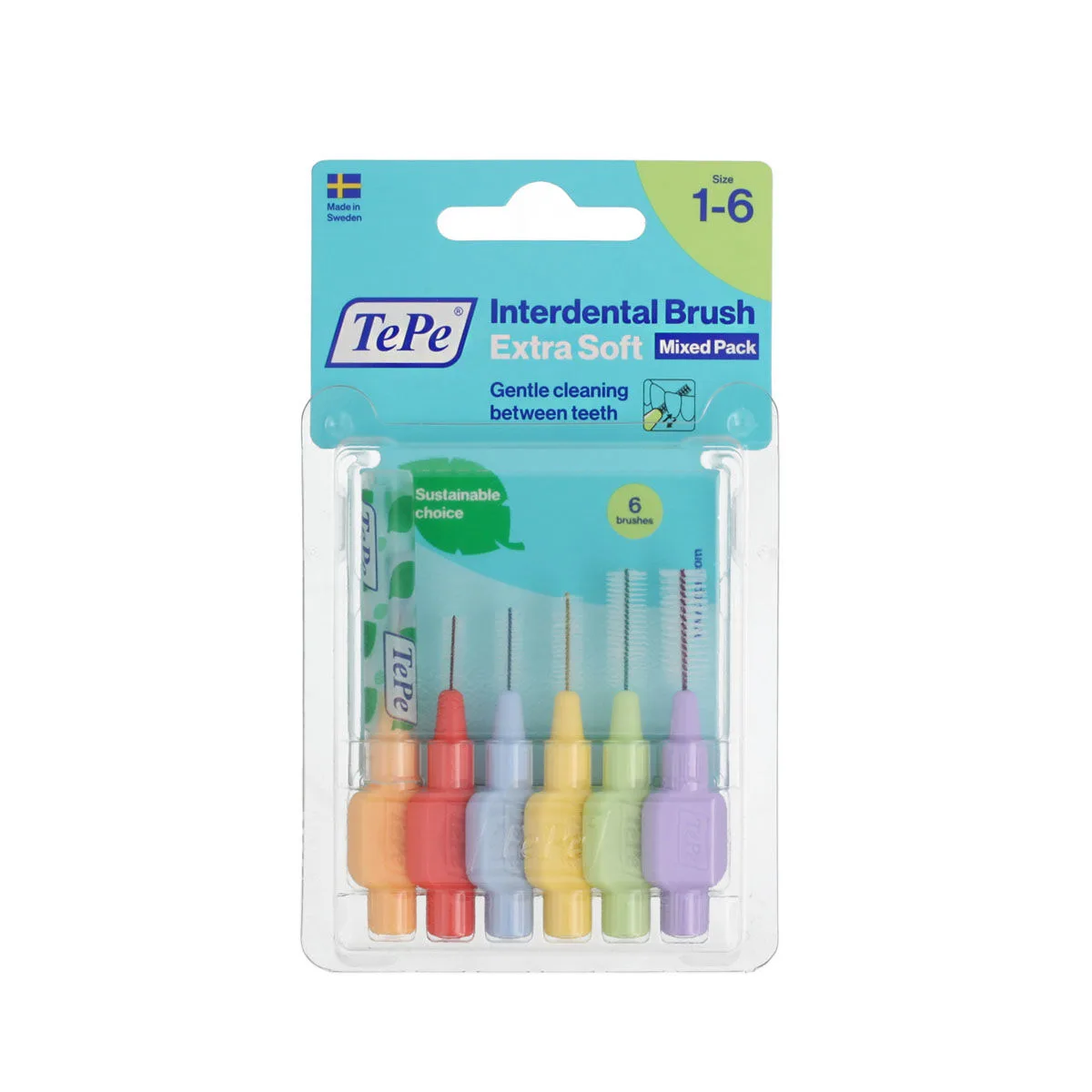 CEPILLOS INTERDENTALES TEPE MULTICOLOR SUPERSUAVE (6 PIEZAS)
