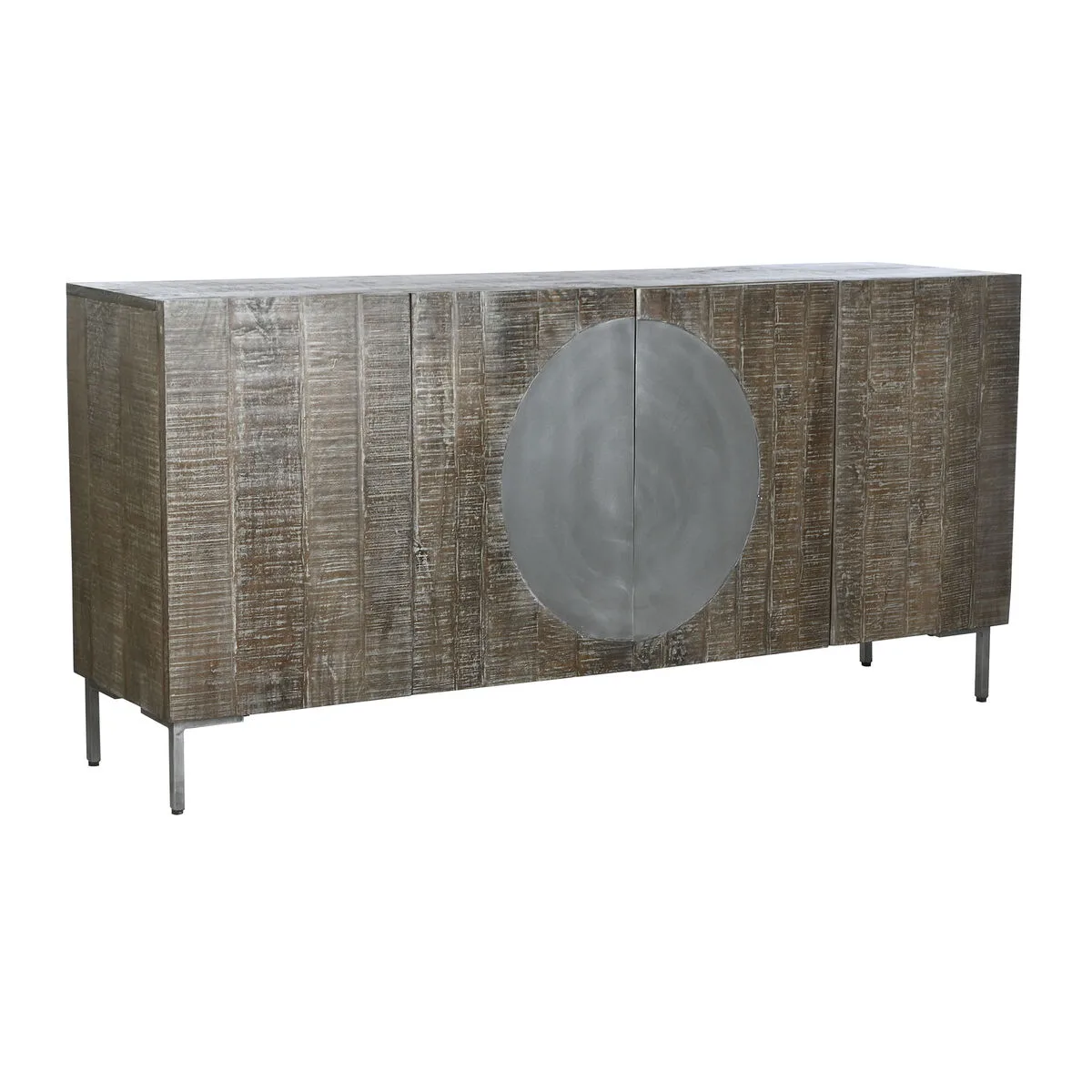 APARADOR DKD HOME DECOR MARRÓN OSCURO GRIS OSCURO METAL MADERA DE MANGO 180 X 40 X 80 CM
