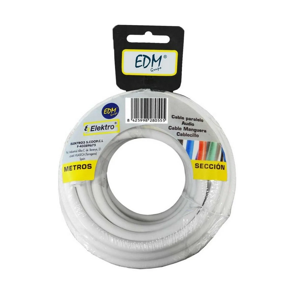 CABLE EDM 28103 BLANCO 2 X 1 MM 15 M