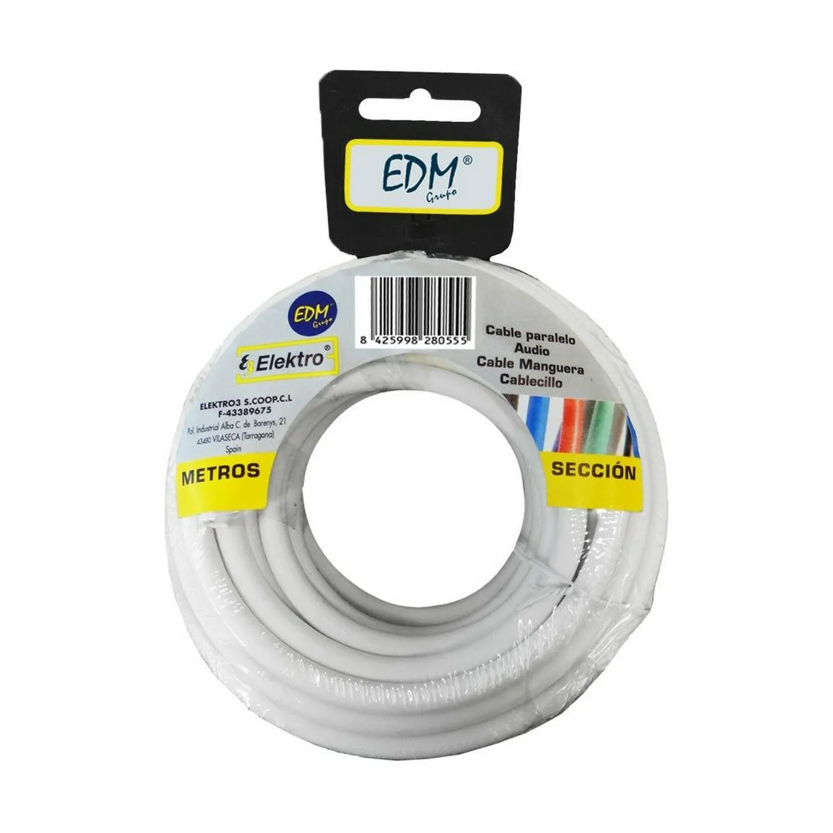CABLE EDM 28115 BLANCO 2 X 1,5 MM 25 M