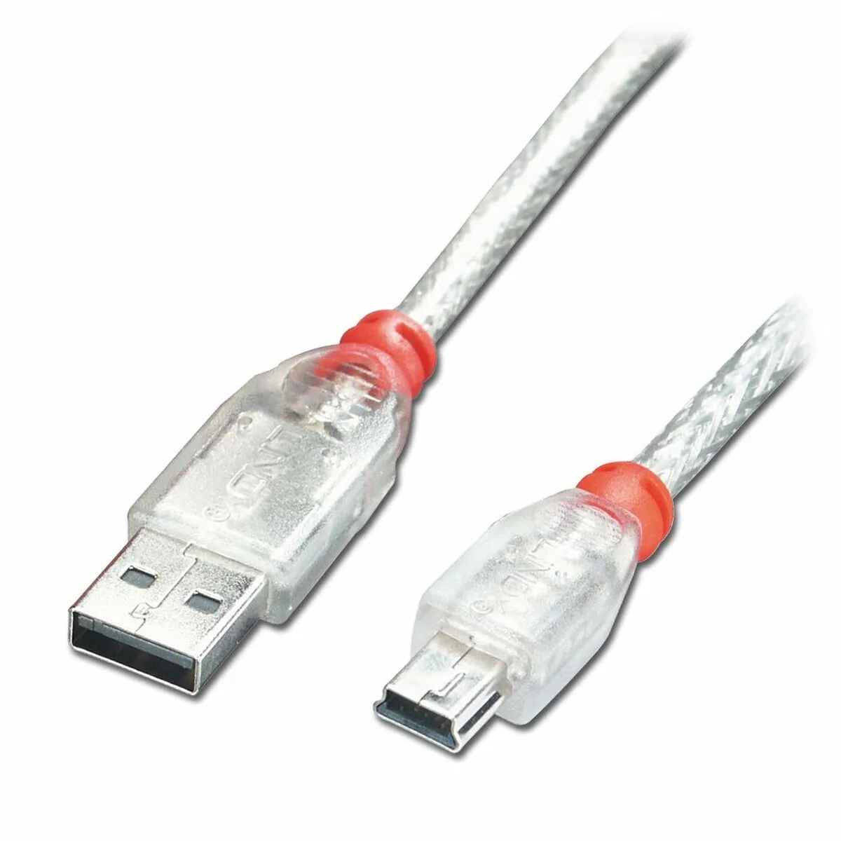 CABLE USB 2.0 A A MINI USB B LINDY 41783 BLANCO TRANSPARENTE 2 M