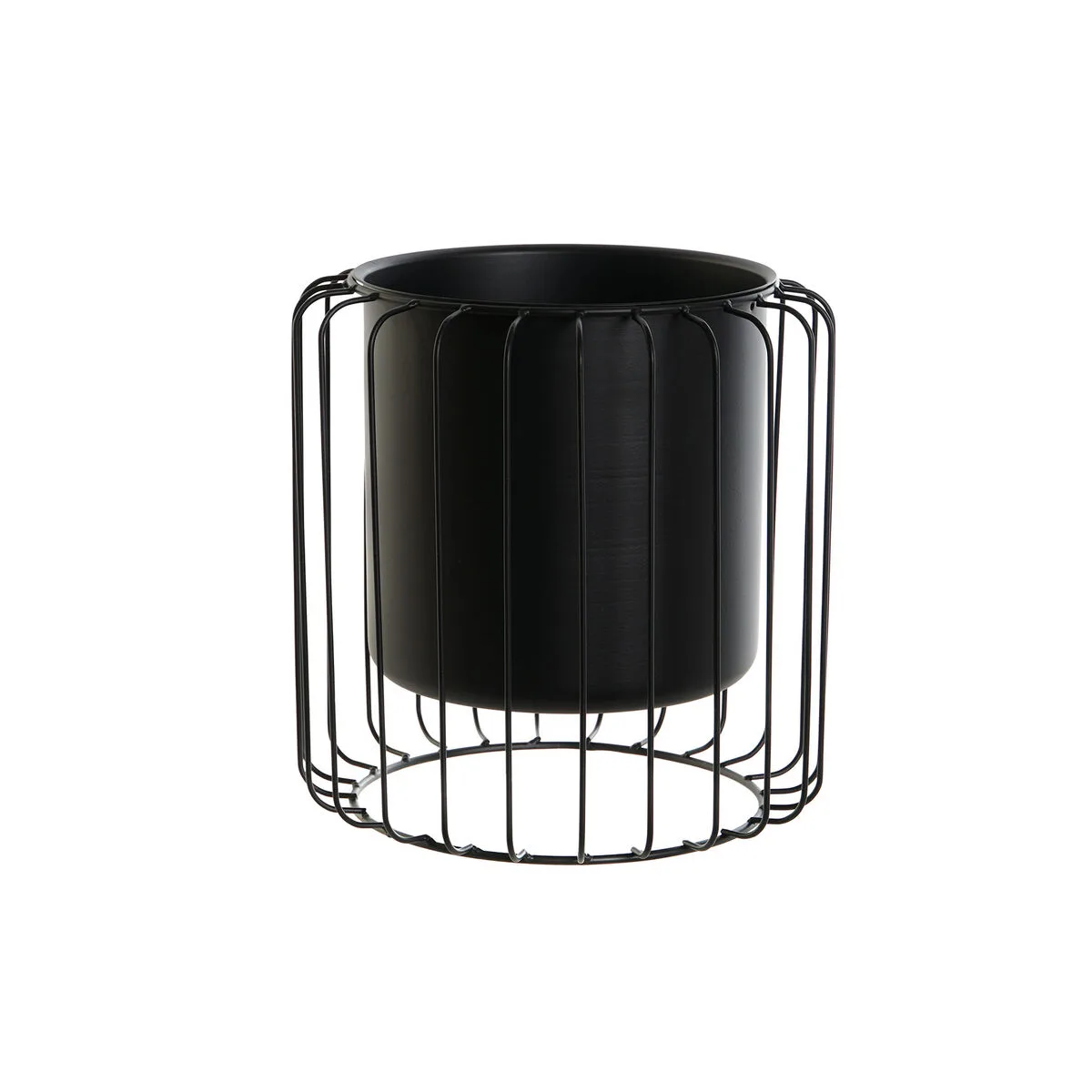 MACETERO DKD HOME DECOR NEGRO METAL 26 X 26 X 26 CM