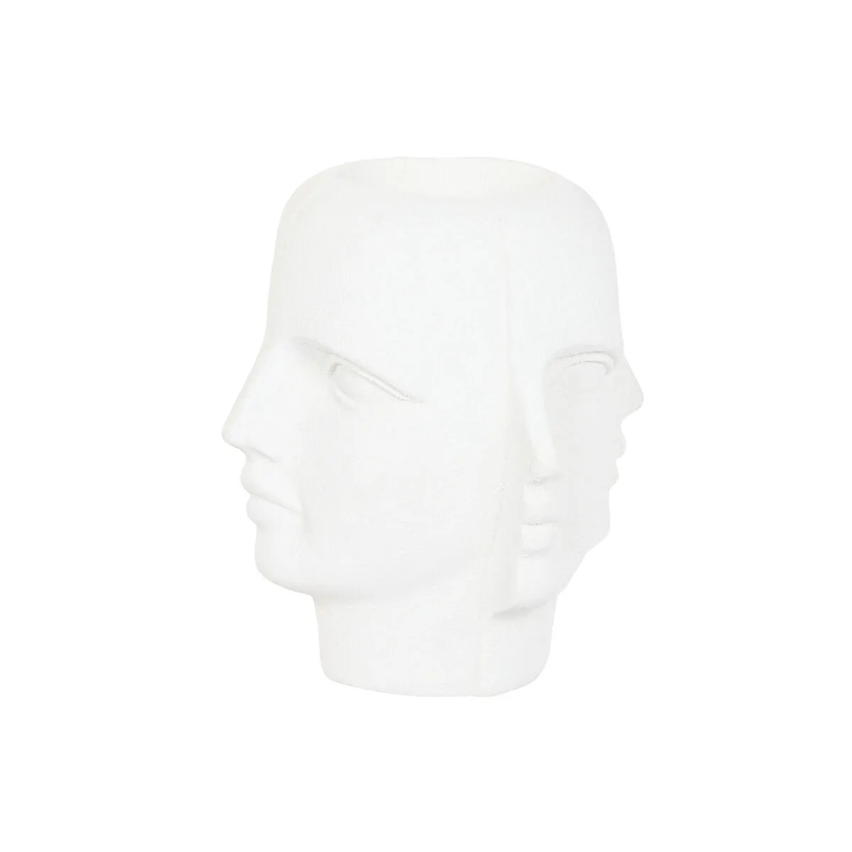 MACETERO HOME ESPRIT BLANCO MAGNESIO MODERNO CARA 49 X 49 X 50 CM