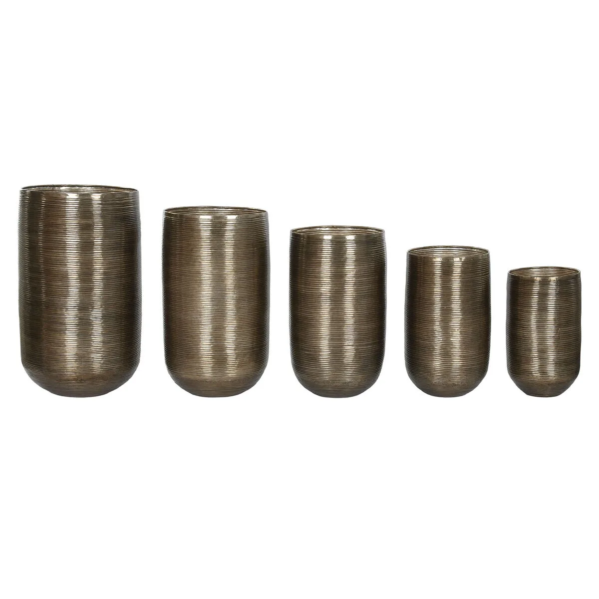 MACETERO HOME ESPRIT COBRE ALUMINIO MODERNO 50 X 50 X 89 CM 50 X 51 X 89 CM