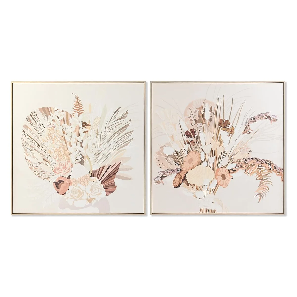 CUADRO DKD HOME DECOR 100 X 4 X 100 CM URBANO (2 UNIDADES)