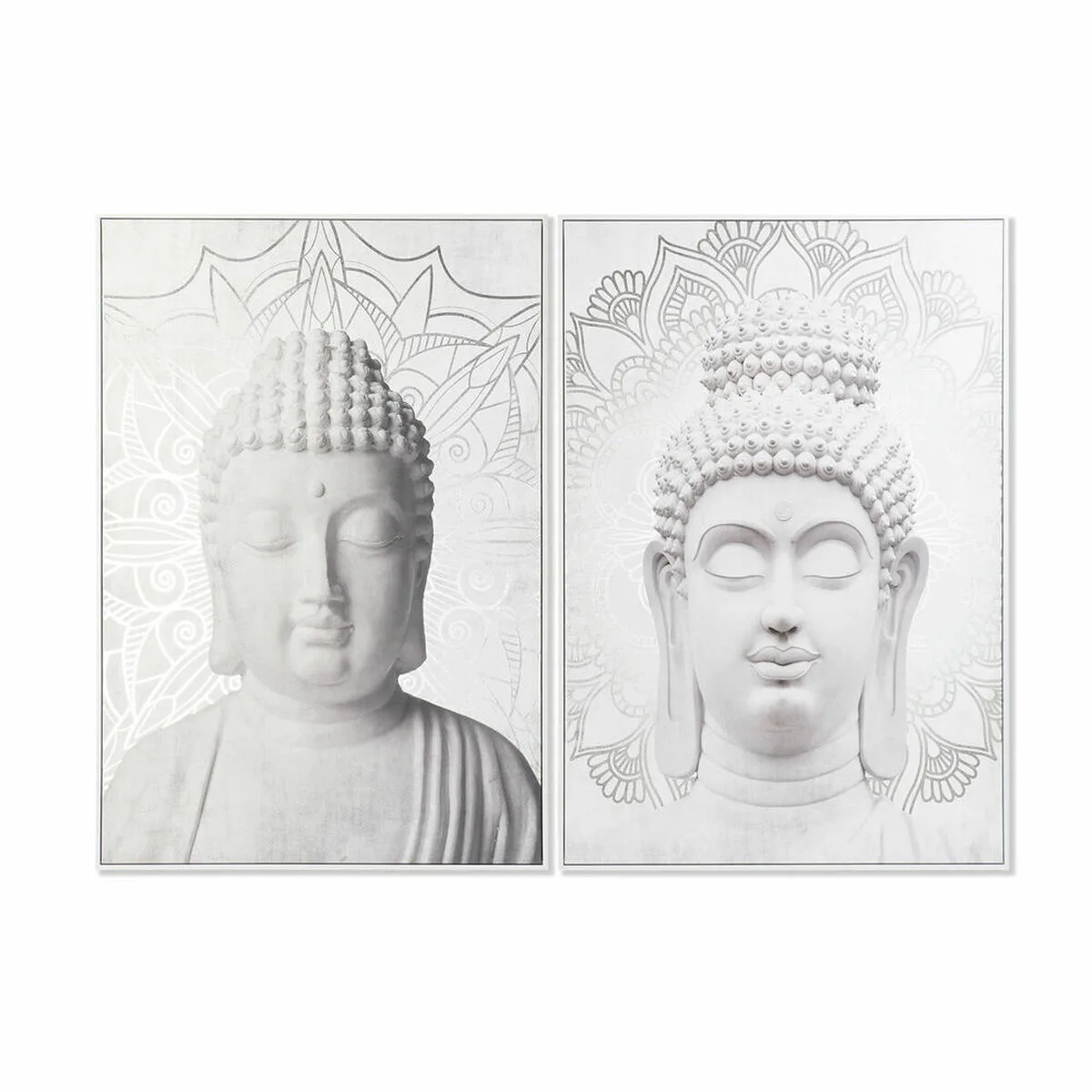 CUADRO DKD HOME DECOR 82,5 X 4,5 X 122,5 CM BUDA ORIENTAL (2 UNIDADES)