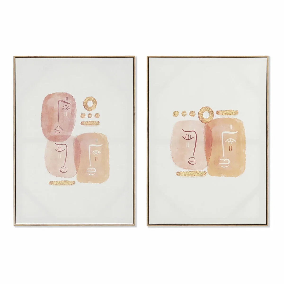 CUADRO DKD HOME DECOR ABSTRACTO (2 UNIDADES) (50 X 3 X 70 CM)