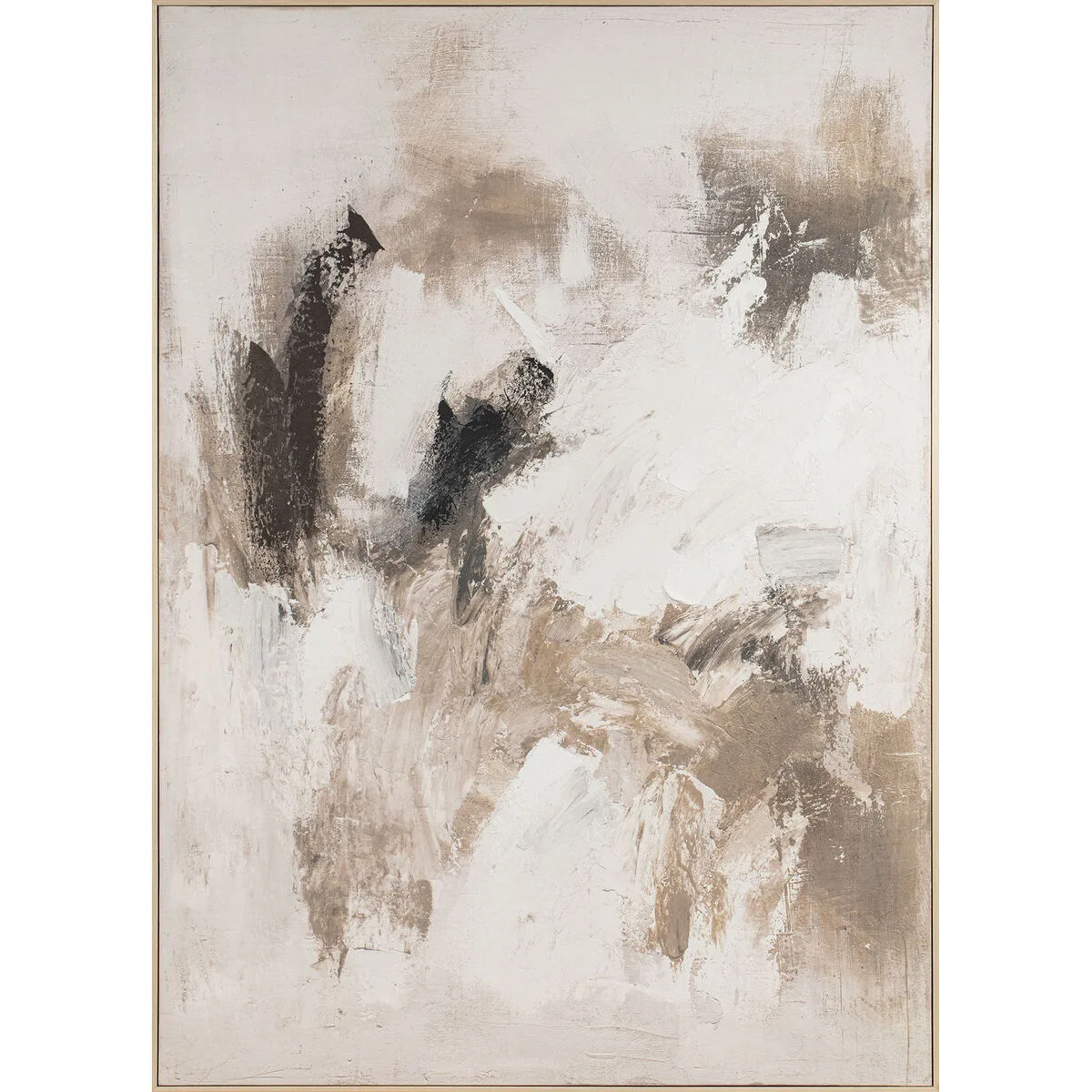 CUADRO HOME ESPRIT BLANCO BEIGE ABSTRACTO URBANO 130 X 5 X 180 CM