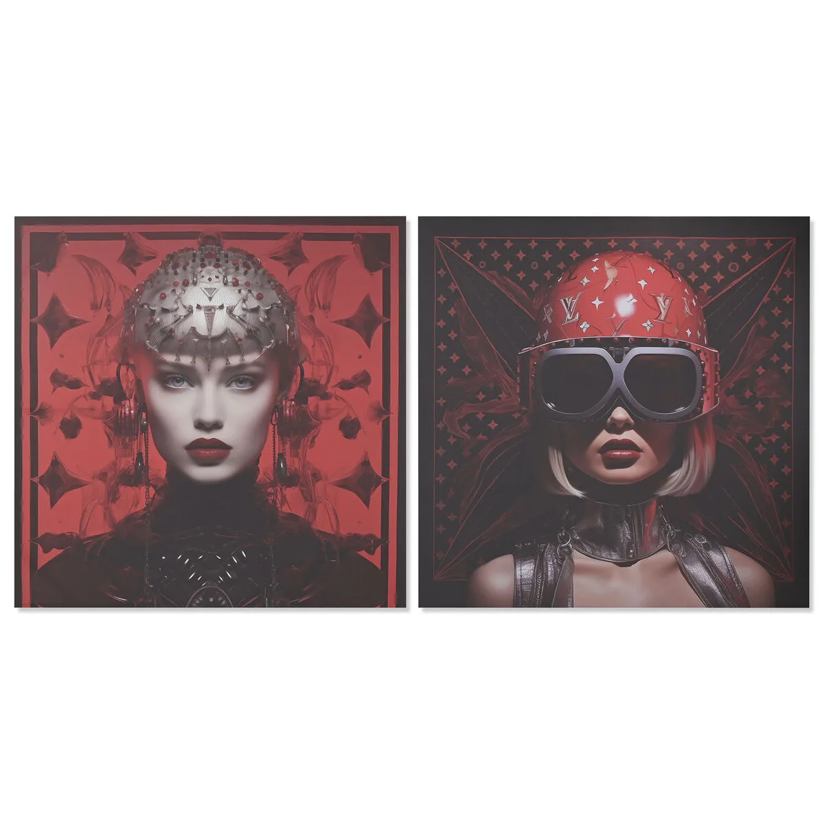 CUADRO HOME ESPRIT IMPRESO MODERNO 120 X 3 X 120 CM (2 UNIDADES)